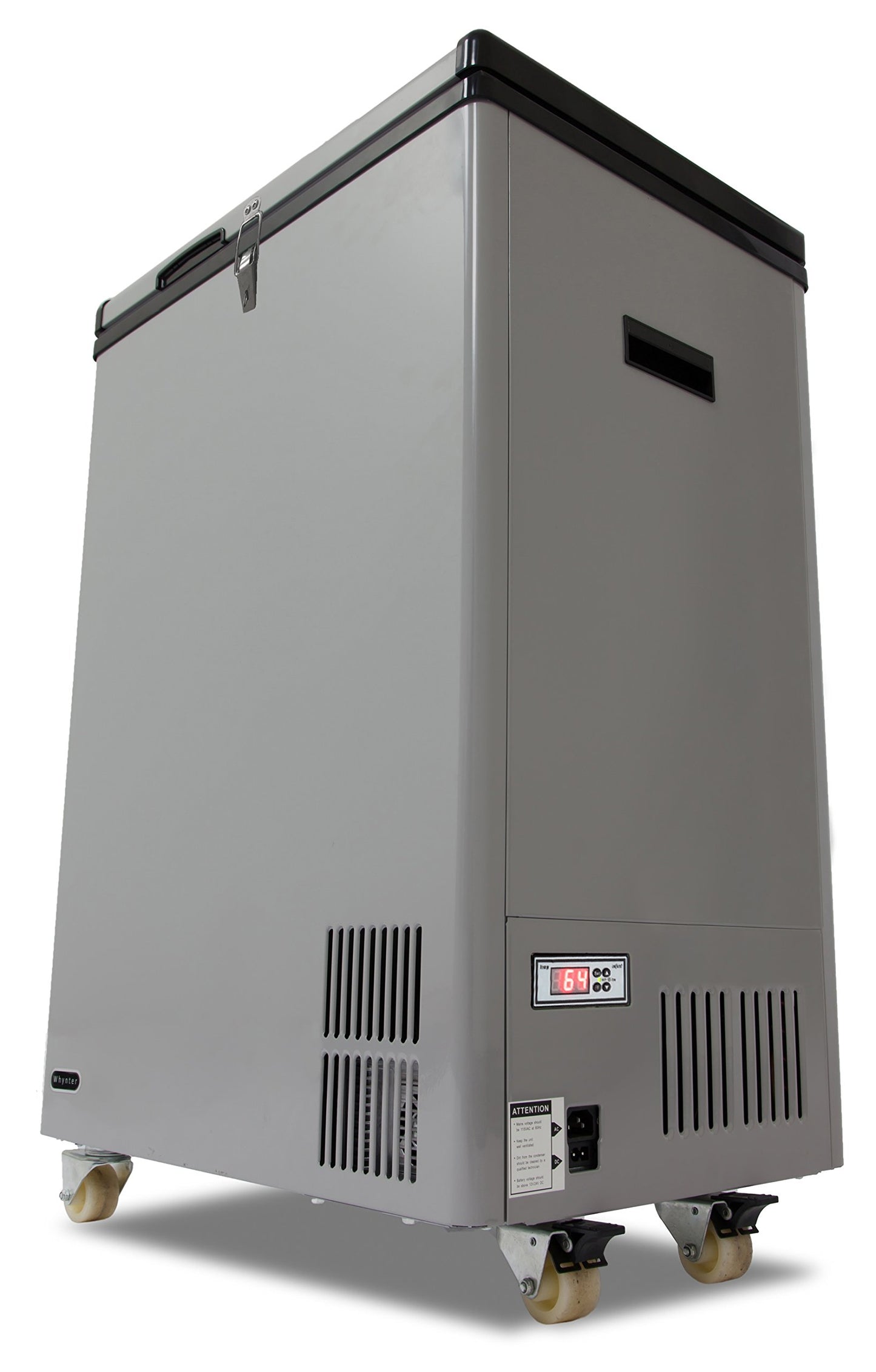 Whynter FM-951GW 95 Quart Portable Wheeled Freezer with Door Alert and 12v Option - Gray