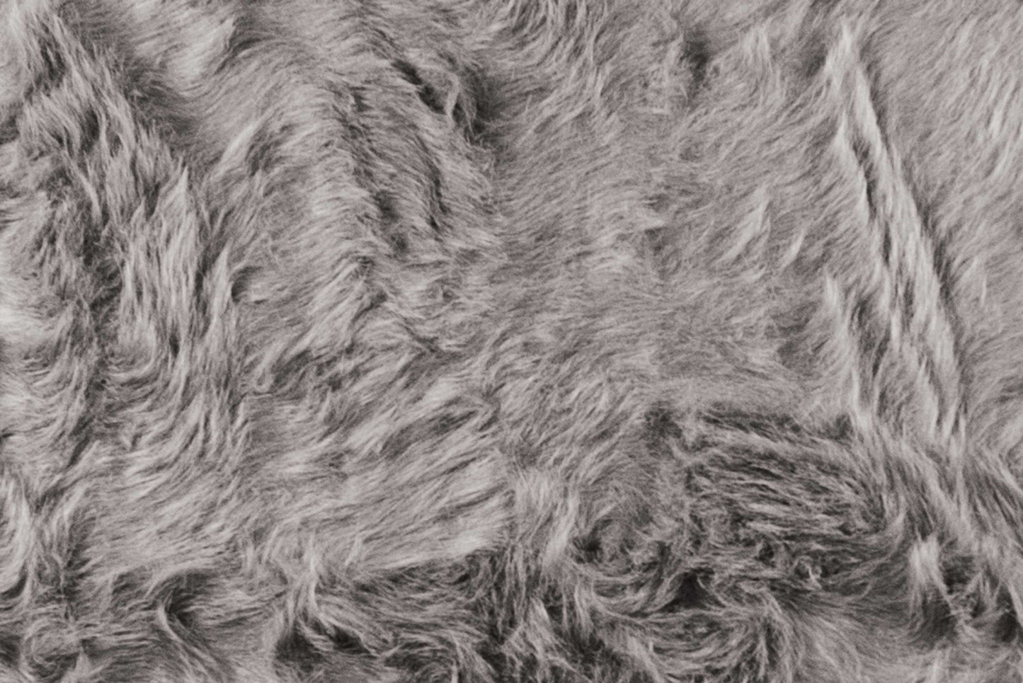 2' X 3' Gray Faux Sheepskin Animal Print Shag Sheepskin Area Rug