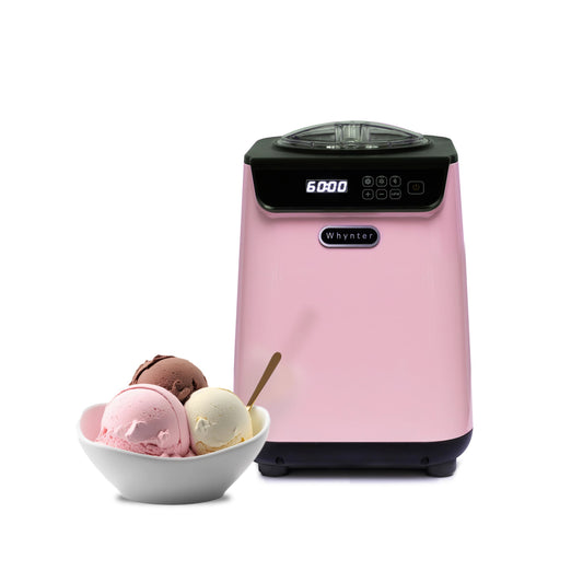 Whynter ICM-128BPS Upright Ice Cream Maker, 1.28 Quart, Built-in Compressor, LCD Display, Black Pink Edition