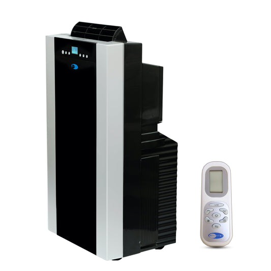 Whynter ARC-14S 14,000 (9,500 BTU SACC) BTU Dual Hose Cooling Portable Air Conditioner, Dehumidifier, and Fan with Activated Carbon Filter plus Storage bag, up to 500 sq ft in Platinum/Black