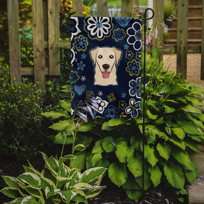 Blue Flowers Golden Retriever Garden Flag - Outdoor Decorative Yard Flag BB5103GF