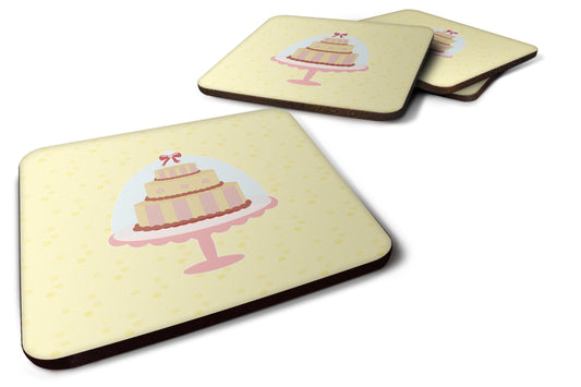 3 Tier Cake on Yellow Foam Coaster  BB7290FC